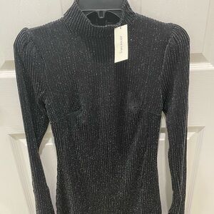 Brand New with Tag Francesca’s Black Ribbed Dress